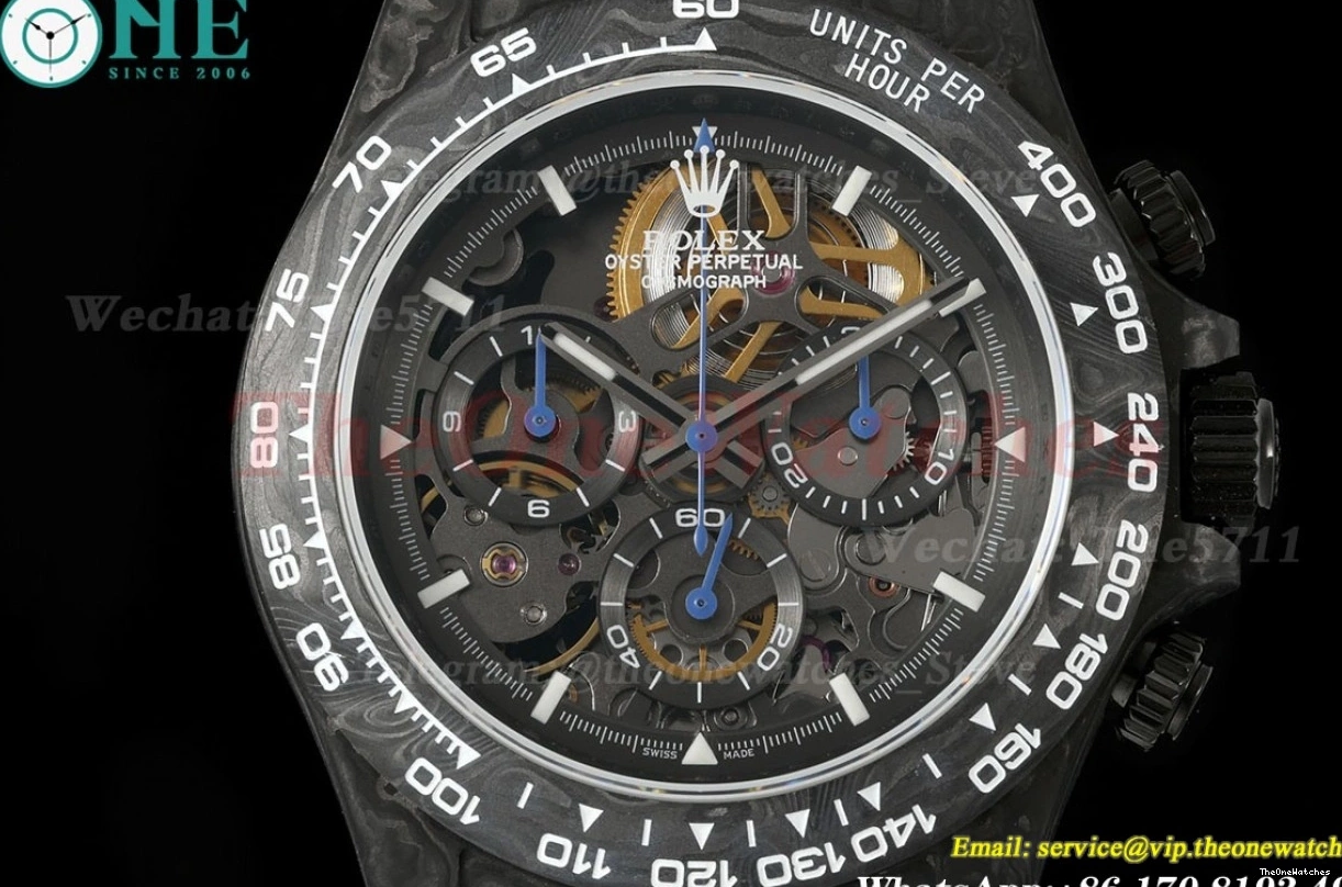 Daytona Carbon Black Diw Dial NY Skeleton N6F DD4801 40mm 0424